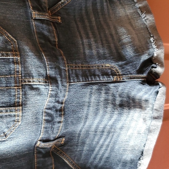 No Boundries distressed denim short overalls Large Junior 11 -13 - Picture 5 of 13